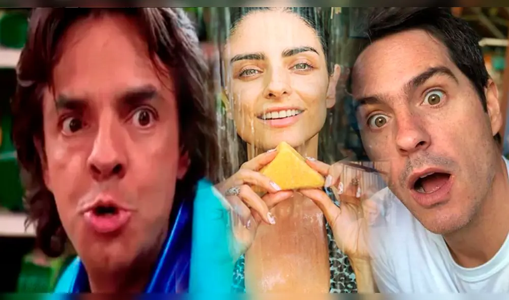 Eugenio Derbez y Mauricio Ochmann reaccionan al semidesnudo de Aislinn Derbez