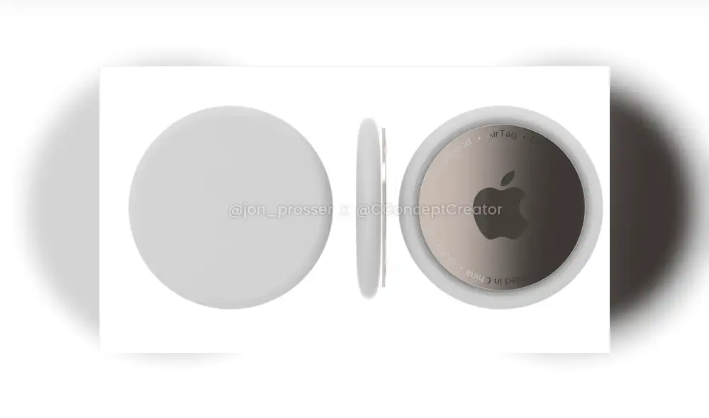 Los 'AirTags' de Apple desde todos los lados. Foto: Jon Prosser.