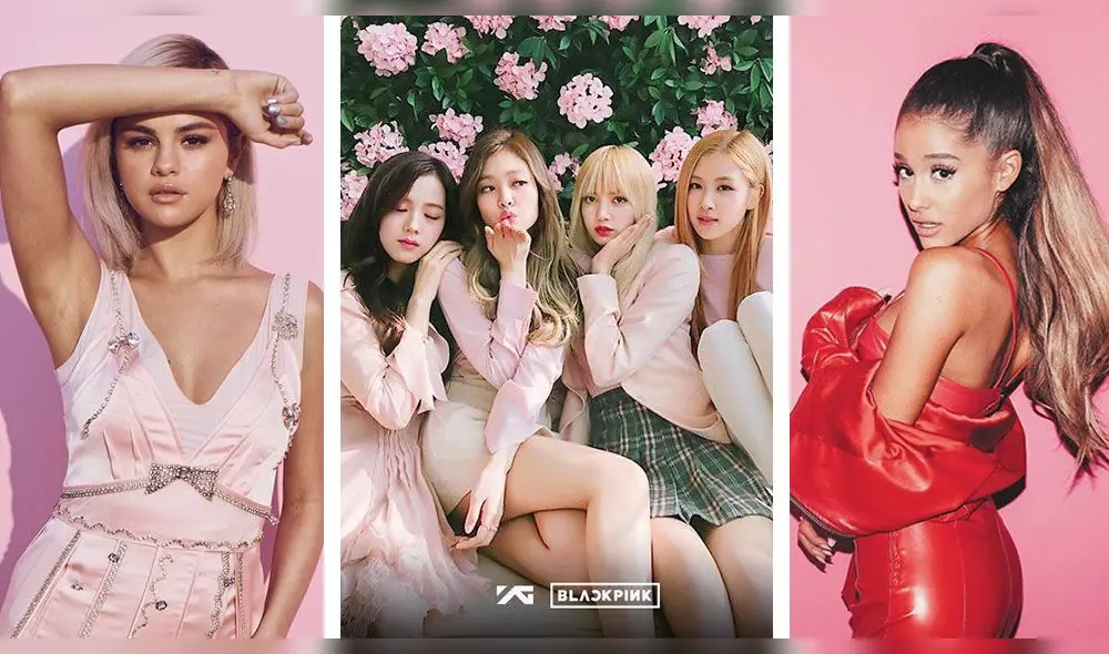 Ariana Grande figura como una de las compositoras de la nueva canción de BLACKPINK y Selena Gomez. Foto: composición
