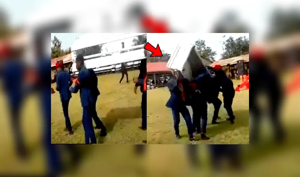 YouTube viral: hombres danzan con ataúd en hombros y un descuido hace que el cadáver caiga [VIDEO]