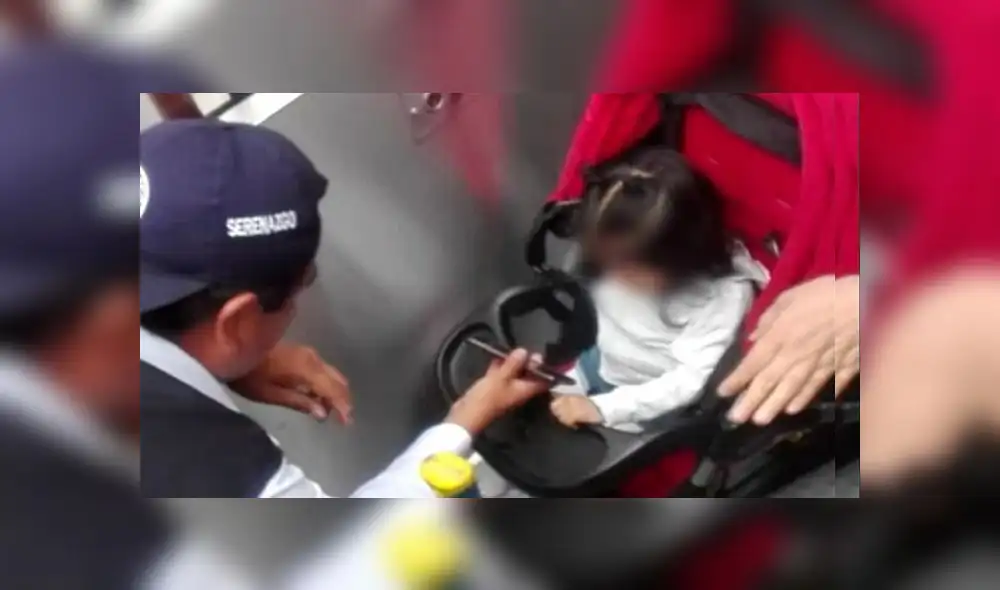 La menor fue trasladada hacia un centro médico para descartar fracturas.