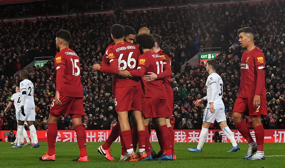 Liverpool derrotó a West Ham en Anfield por la fecha 27 de la Premier League. Foto: AFP Liverpool derrotó a West Ham en Anfield por la fecha 27 de la Premier League. Foto: AFP