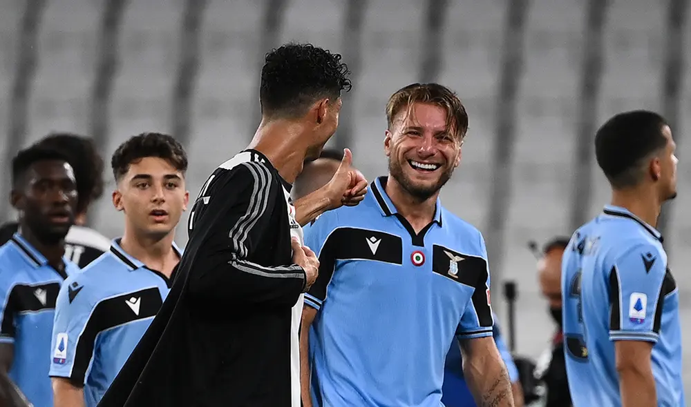 Cristiano Ronaldo y Ciro Inmobile luchan por ser el máximo goleador de la Serie A de Italia. | Foto: AFP