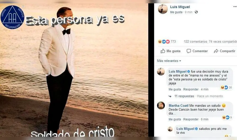 Facebook: Hackers se burlan de Luis Miguel con curiosos memes [FOTOS]