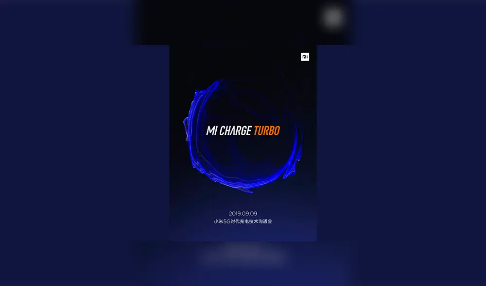 Xiaomi anunció la presentación del Mi Charge Turbo.