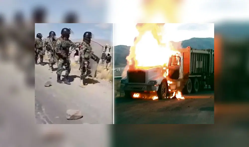 Los conflictos iniciaron a mediados de mayo con la denegatoria de la mina a otorgar un 'bono solidario' de 1.000 soles a todos los electores de la provincia de Espinar. (Foto: Vidal Merma | Composición LR)