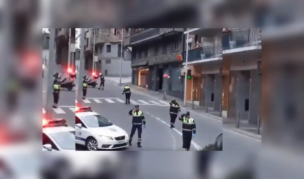 Es viral en Facebook. Grupo de policías dejó por un momento sus labores cotidianas y realizó una singular coreografía de la popular canción infantil en medio de una avenida.