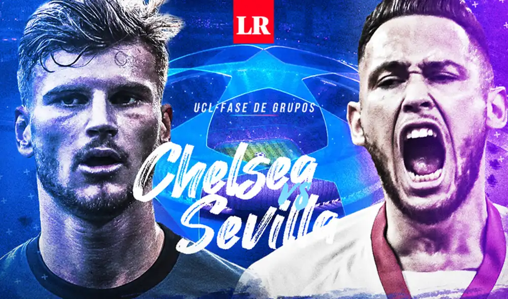 Chelsea vs. Sevilla se enfrentará en el inicio de la Champions League 2020-2021 en el Stamford Bridge. Composición GLR/Fabrizio Oviedo Chelsea vs. Sevilla se enfrentará en el inicio de la Champions League 2020-2021 en el Stamford Bridge. Composición GLR/Fabrizio Oviedo