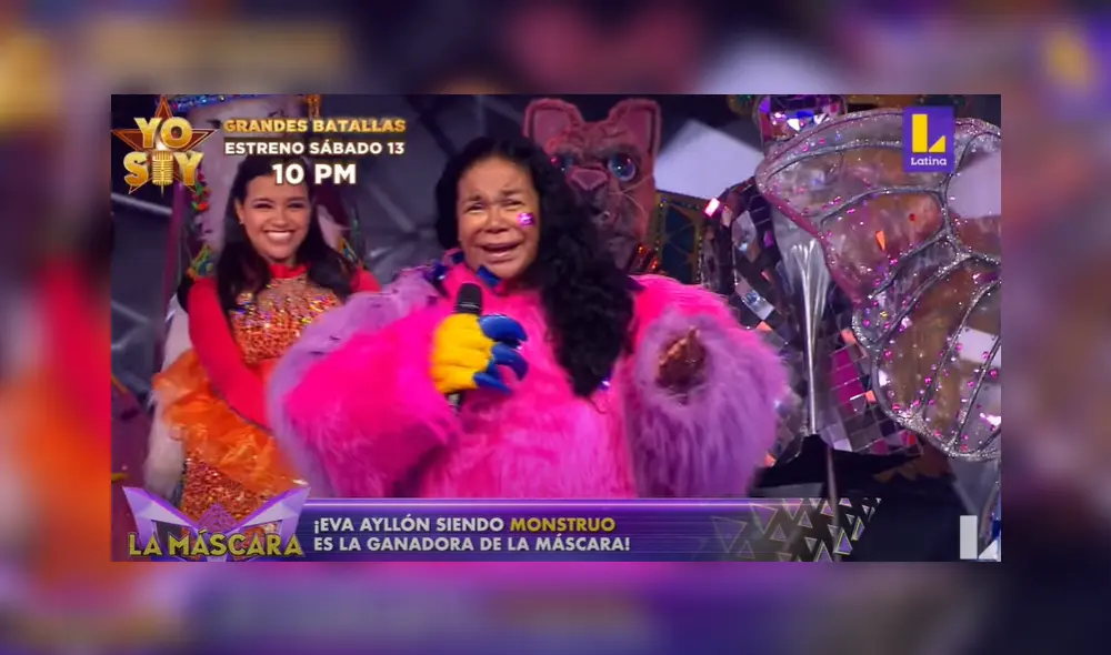 La Máscara programa de Latina elige como ganadora a Eva Ayllón gracias a personaje Monstruo