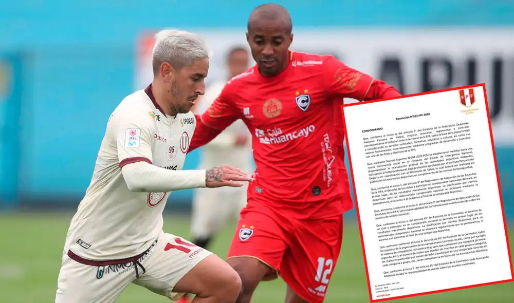 Mediante un comunicado la FPF confirmó que este año descenderán tres equipos. Foto: Prensa FPF