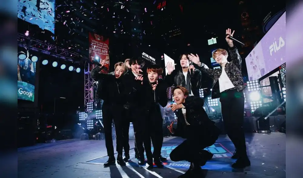 BTS actuó frente a un millón y medio asistentes al Dick Clark’s New Year’s Rockin’ Eve.