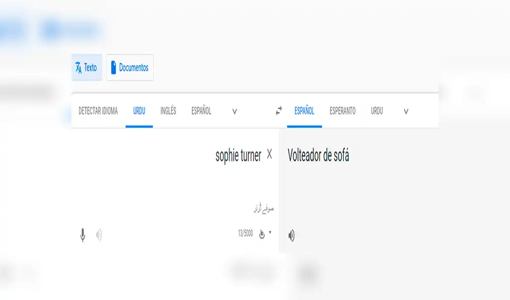 Google Translate: fanático escribe 'Sophie Turner' y el curioso resultado sorprende a miles [FOTOS]