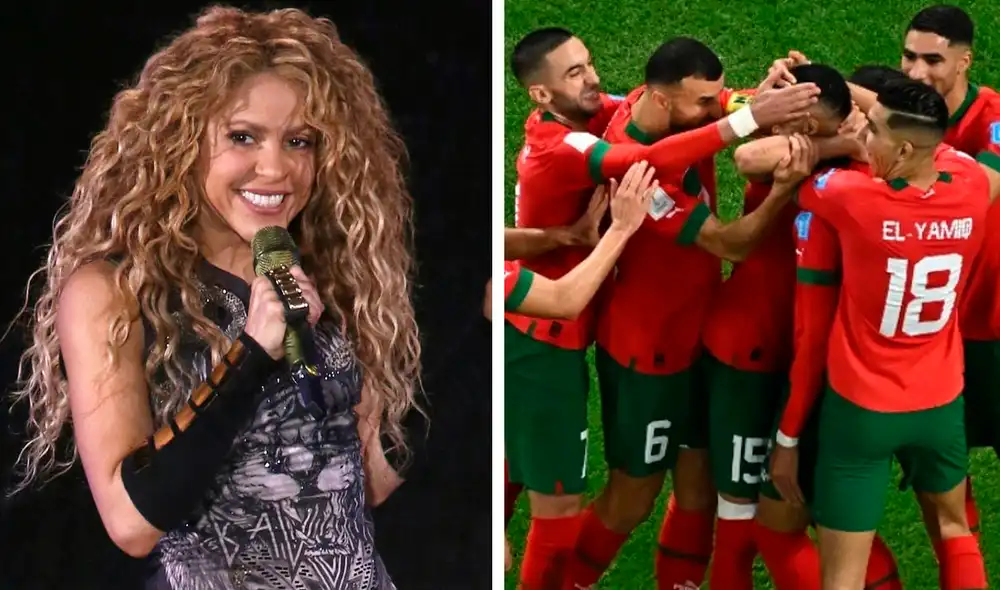 Shakira festejó la victoria por 1-0 de Marruecos sobre Portugal en Qatar 2022. Foto: EFE/AFP Shakira festejó la victoria por 1-0 de Marruecos sobre Portugal en Qatar 2022. Foto: EFE/AFP