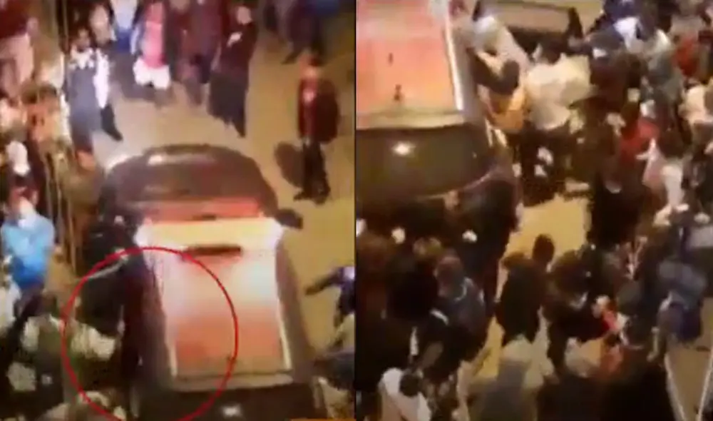 Policía intentó detener el ataque contra el sereno de San Miguel. Foto: captura de ATV Policía intentó detener el ataque contra el sereno de San Miguel. Foto: captura de ATV