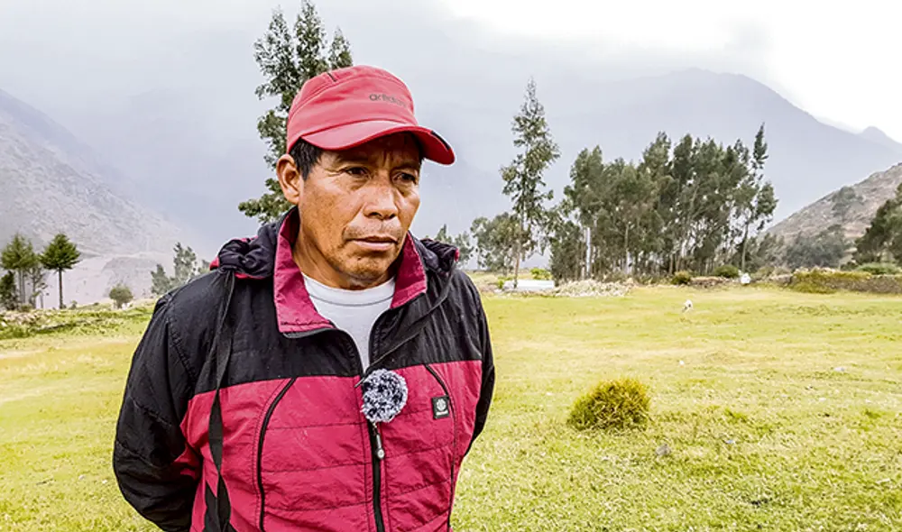 Carampoma. Hugo Cayamo, secretario de la comunidad. Carampoma. Hugo Cayamo, secretario de la comunidad.