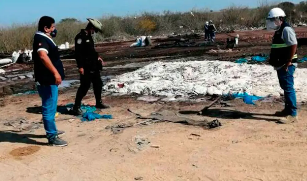 Dos detenidos serán investigados por contaminación ambiental. Foto: FEMA Dos detenidos serán investigados por contaminación ambiental. Foto: FEMA