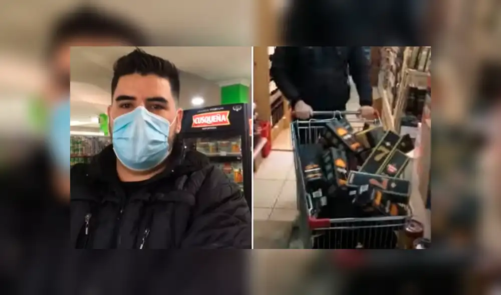 El ciudadano colombiano aprovechó los 60 segundos para llevarse las botellas de licor más caras. Foto: La FM
