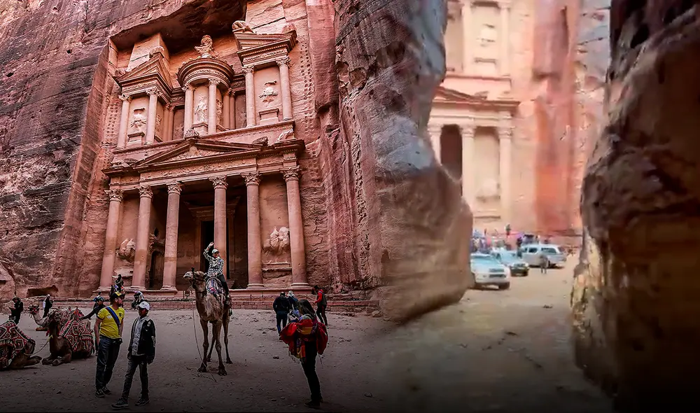 En los últimos 11 meses llegaron a Petra un total de 1.419.048 visitantes de varias nacionalidades. Foto: composición LR/AFP/@Alioroud1/Twitter