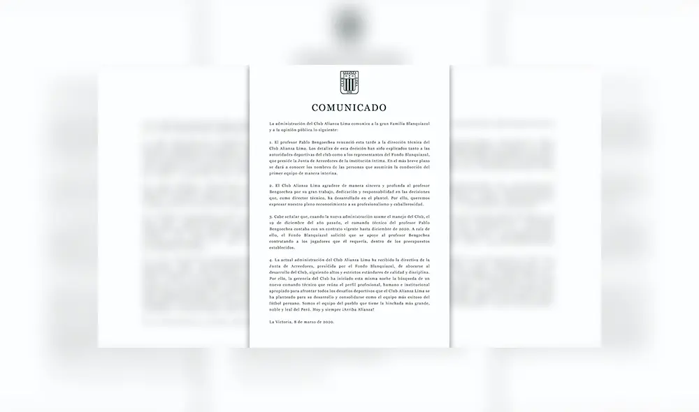 Alianza Lima: Comando Sur exige a la dirigencia no “lavarse las manos” con la salida de Bengoechea [FOTOS]