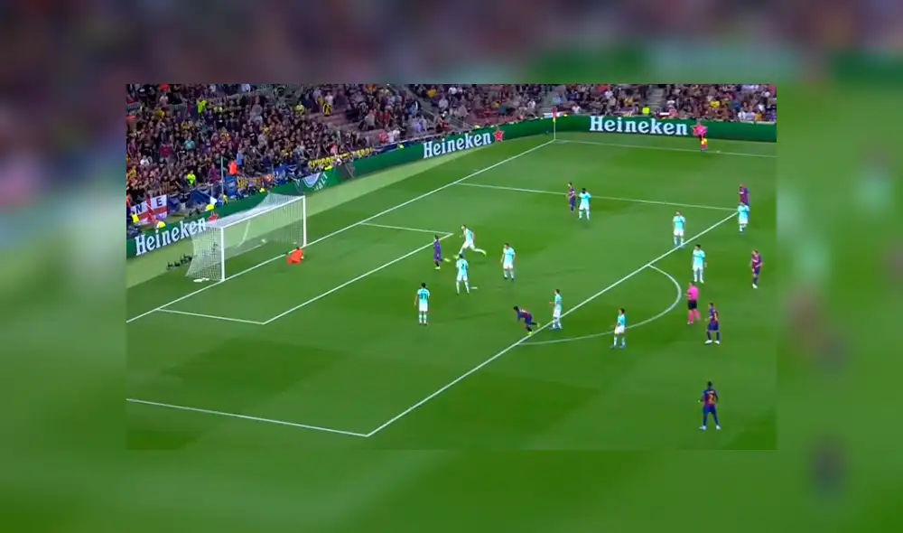 El goleador del Barza se lució con esta gran anotación. Créditos: Captura de TV El goleador del Barza se lució con esta gran anotación. Créditos: Captura de TV