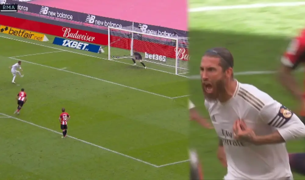 Sergio Ramos marcó desde el punto penal. (Créditos: Captura ESPN)