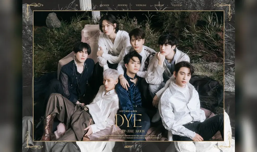 GOT7 en imagen promocional de su nuevo mini álbum DYE.