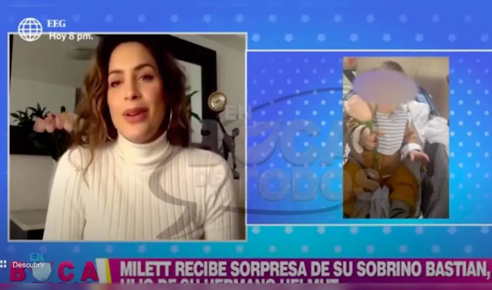 “Me muero por él, es como mi hijito", expresó la modelo. (Foto: Captura América TV)