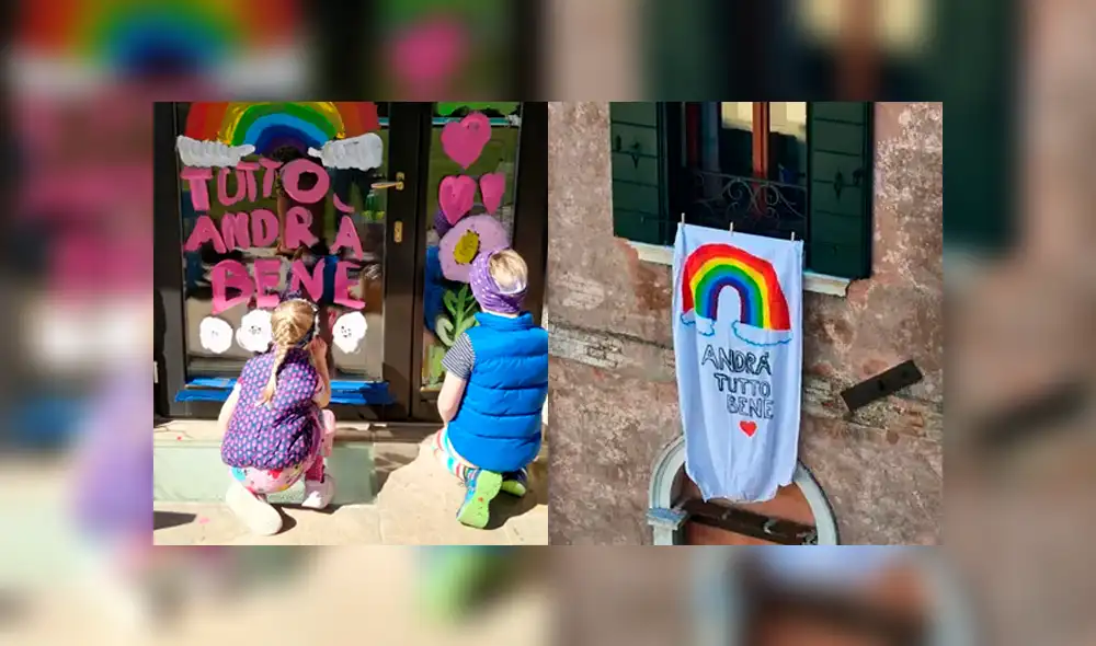 “Todo estará bien”: el lema de esperanza en Italia mientras enfrenta el coronavirus [FOTOS]