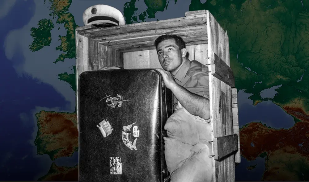 Brian Robson viajó a los 19 años desde Melbourne, Australia, embalado y terminó a 8 mil kilómetros de su destino final. Foto: composición LR/@JoelRheinberger/Twitter