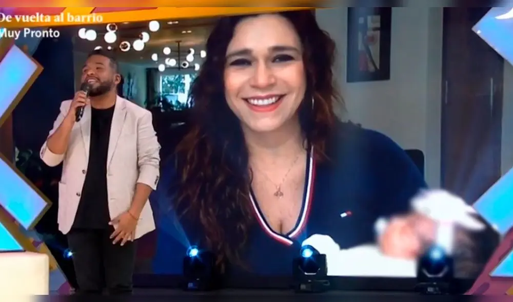 Verónica Linares presentó a su segunda hija en el programa Estás en todas | Fotocaptura América TV Verónica Linares presentó a su segunda hija en el programa Estás en todas | Fotocaptura América TV