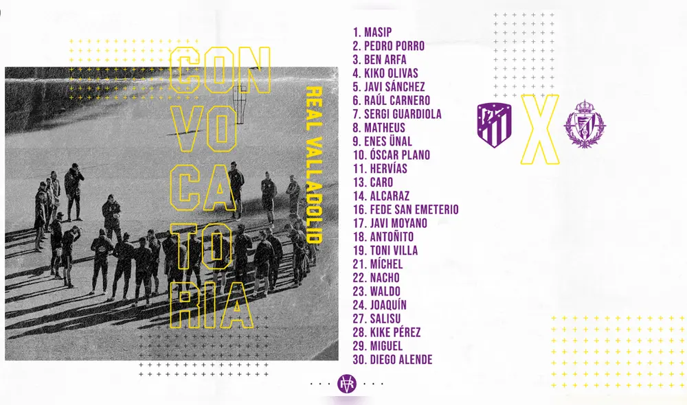 Atlético Madrid vs Real Valladolid por la Liga española. Atlético Madrid vs Real Valladolid por la Liga española.