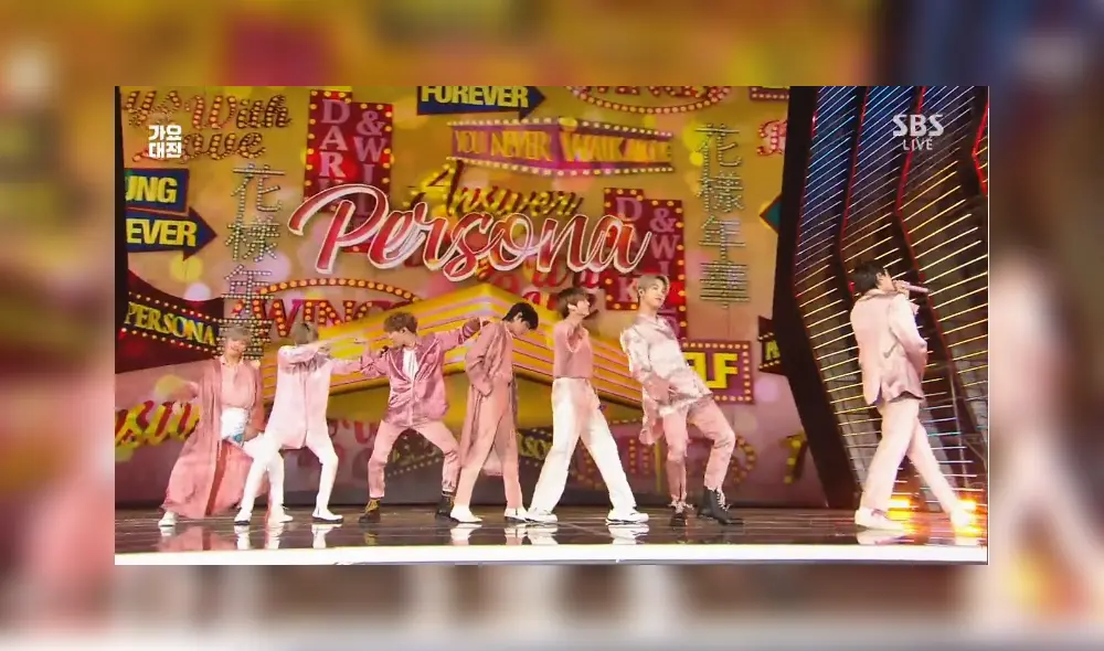SBS Gayo Daejun 2019: BTS interpretando  Boy Whit Luv