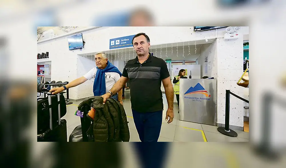 llegada. Bustos llegó a Arequipa acompañado por el gerente deportivo Gustavo Vivanco. llegada. Bustos llegó a Arequipa acompañado por el gerente deportivo Gustavo Vivanco.