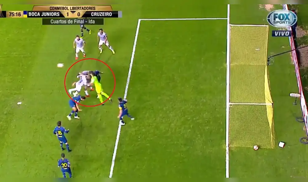 Boca vs Cruzeiro: Esteban Andrada sufrió choque brutal contra Dedé [VIDEO]