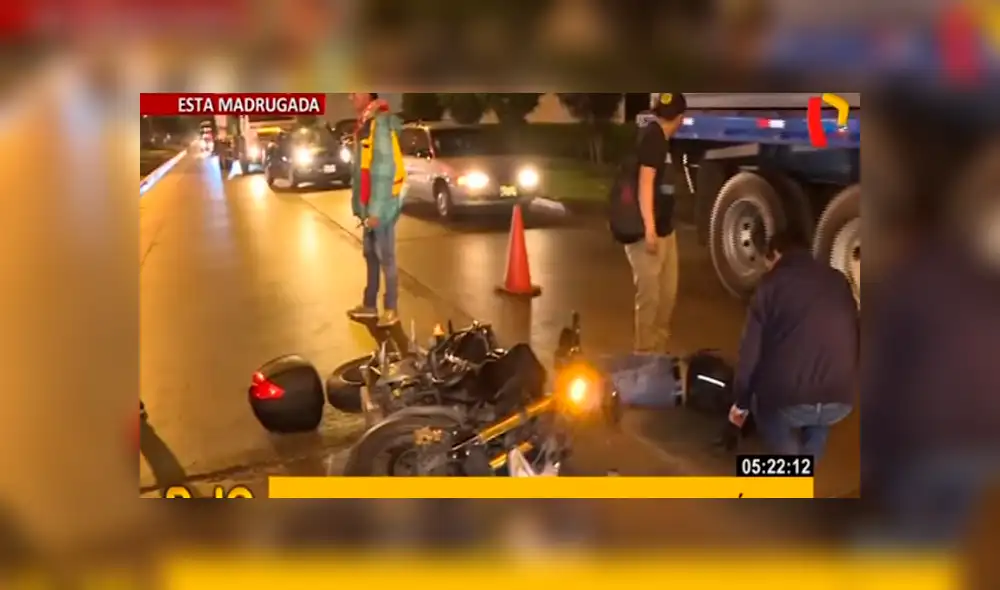 Callao: choque entre cúster y moto deja un herido [VIDEO]