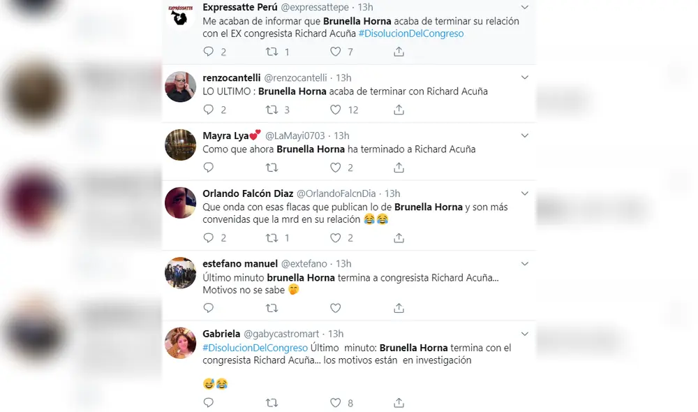 Brunella Horna se pronuncia sobre supuesta separación de Richard Acuña tras cierre del Congreso