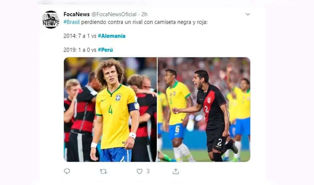 Perú vs Brasil: Alemania fue tendencia en Twitter tras triunfo de la Bicolor. Foto: Captura de Twitter. Perú vs Brasil: Alemania fue tendencia en Twitter tras triunfo de la Bicolor. Foto: Captura de Twitter.