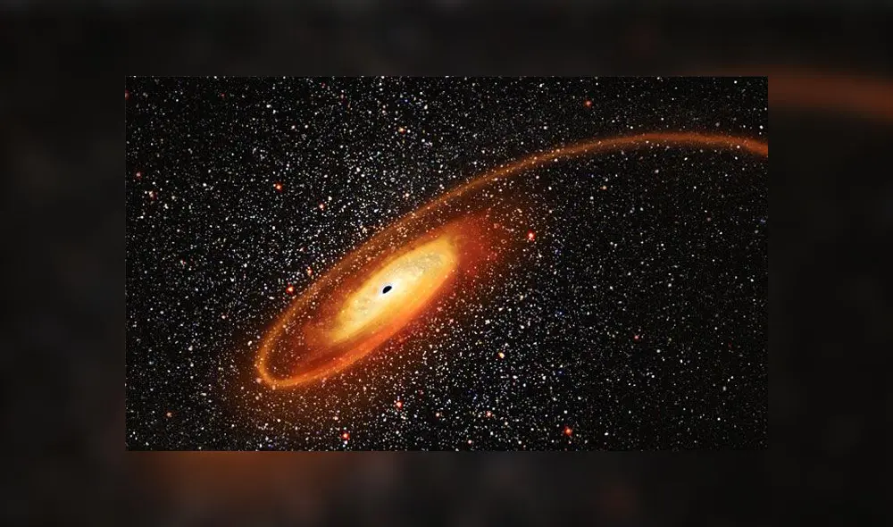 En un lejano cúmulo estelar, agujero negro fue detectado cuando devoraba una estrella. Imagen: NASA.