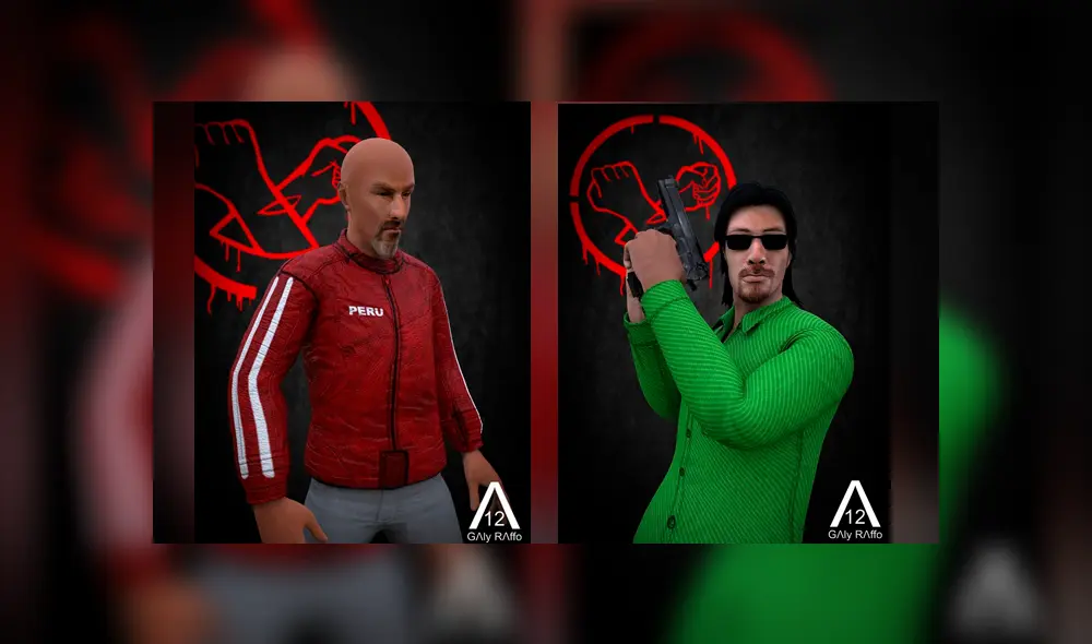 El Dragón (izquierda) y Tony Blades (derecha) en Half-Life por Galy Raffo.