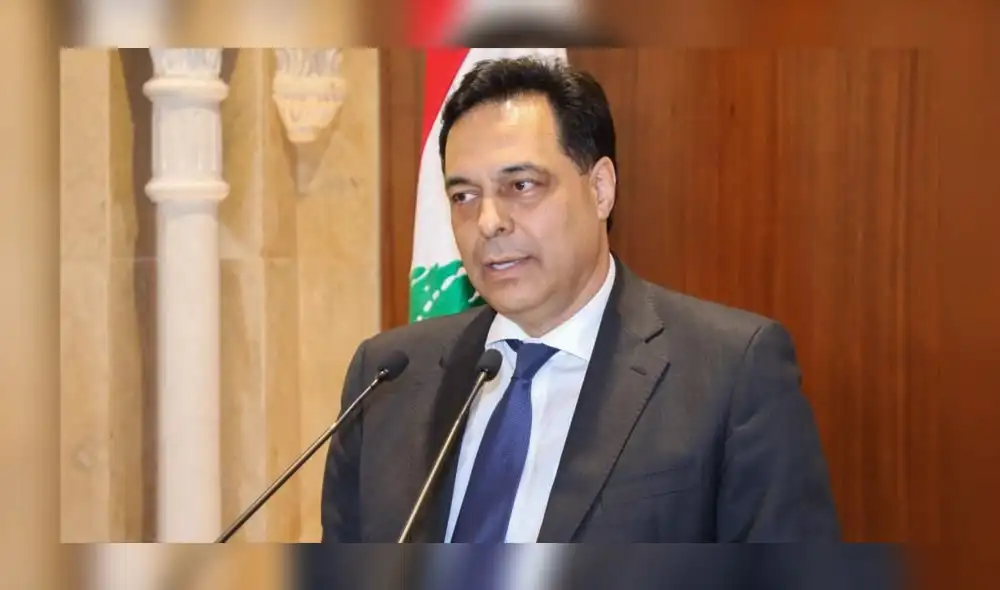 Primer ministro de Líbano, Hasan Diab, declaró luto nacional por las víctimas de la explosión en el puerto de Beirut. Foto: Difusión.