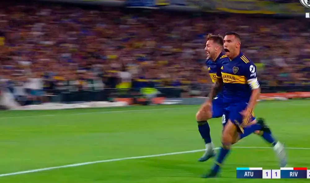 Carlos Tevez marcó un golazo y le está dando el título de la Superliga Argentina a Boca Juniors. | Foto: Fox Sports