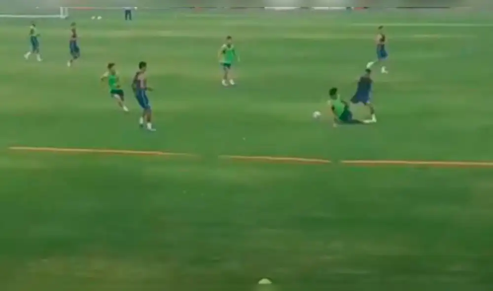 Alianza Lima: Joazhiño Arroé abandonó el entrenamiento tras dura entrada de Duclós [VIDEO]