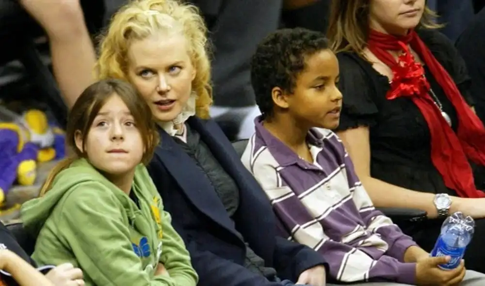 Nicole Kidman junto a sus hijos Isabella y Connor
