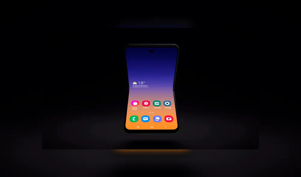Samsung presenta nuevo diseño de smartphone plegable.