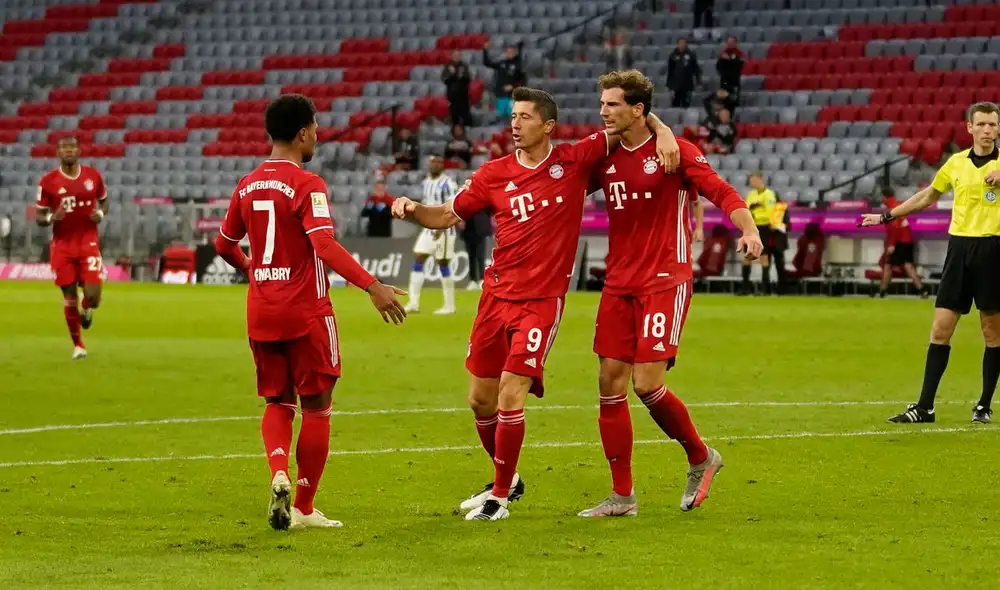 Lewandoski ha anotado el único tanto del partido. Foto: Twitter @FCBayernES