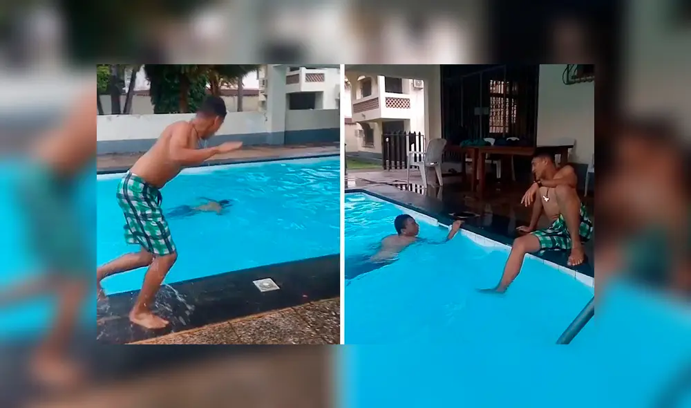 YouTube viral: joven compite con su amigo en carrera de natación y aplica ‘truco’ para ganarle con facilidad