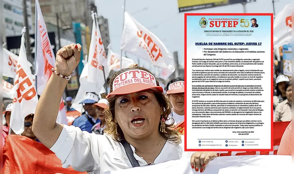 Foto: Composición LR/ La República/ Sutep Foto: Composición LR/ La República/ Sutep