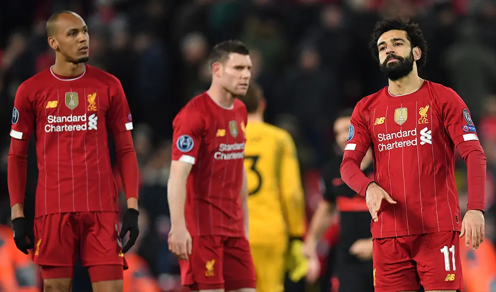 La desazón se dejó ver en el rostro de los jugadores de Liverpool al final del encuentro. Foto: AFP. La desazón se dejó ver en el rostro de los jugadores de Liverpool al final del encuentro. Foto: AFP.