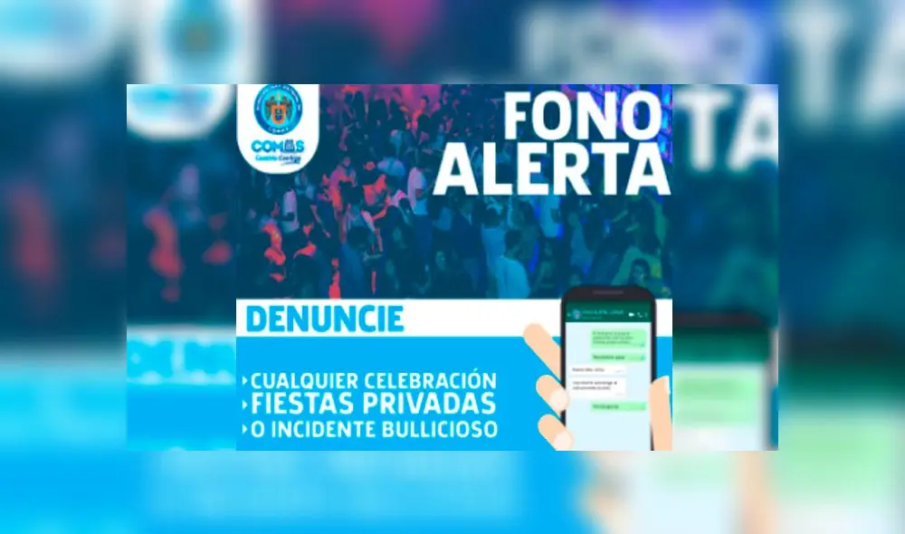 Comas implementó un nuevo mecanismo para combatir las fiestas clandestinas. Créditos: Municipalidad de Comas. Comas implementó un nuevo mecanismo para combatir las fiestas clandestinas. Créditos: Municipalidad de Comas.