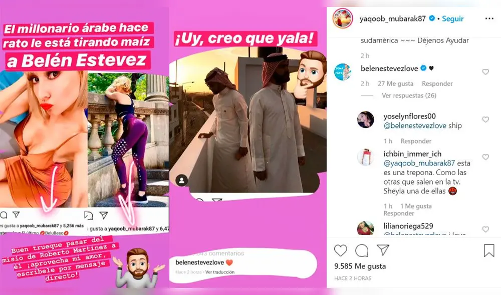 Rodrigo González expone muestras de afecto entre empresario árabe y Belén Estévez Foto: Instagram Rodrigo González expone muestras de afecto entre empresario árabe y Belén Estévez Foto: Instagram